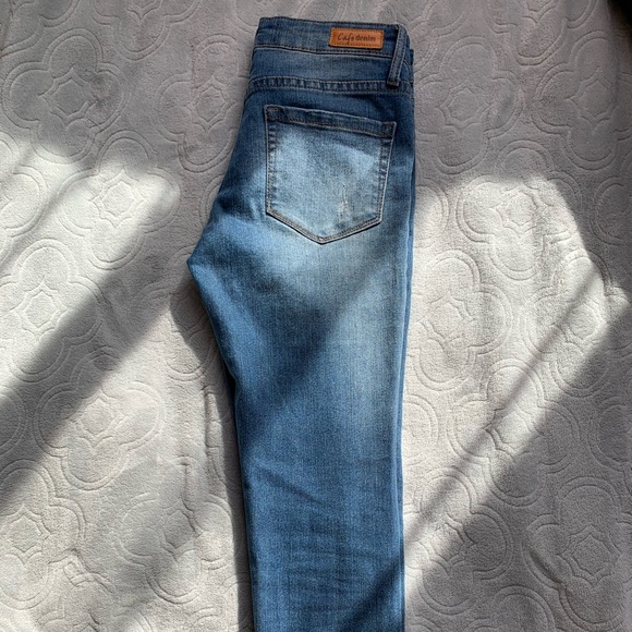 Low Rise Cafe Denim Jeans - Picture 2 of 2